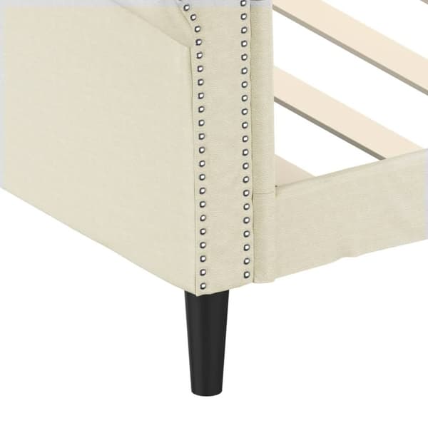 vidaXL daybed 90x200 cm kunstlæder cremefarvet