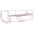Miniatyrbillede 7 af 8: vidaXL daybed 90x200 cm stof gråbrun