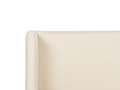 Miniatyrbillede 8 af 10: Lysbeige velourpolstret seng med ramme 180 x 200 cm hovedgærde med vinger klassisk design