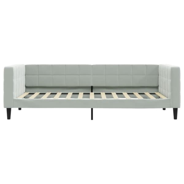 vidaXL Dagbädd ljusgrå 90x200 cm sammet
