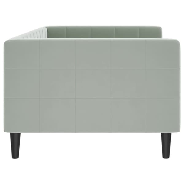 vidaXL Dagbädd ljusgrå 90x200 cm sammet