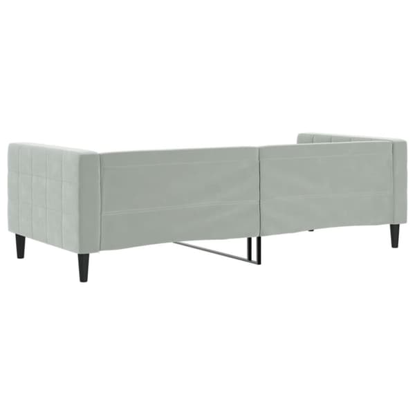 vidaXL Dagbädd ljusgrå 90x200 cm sammet