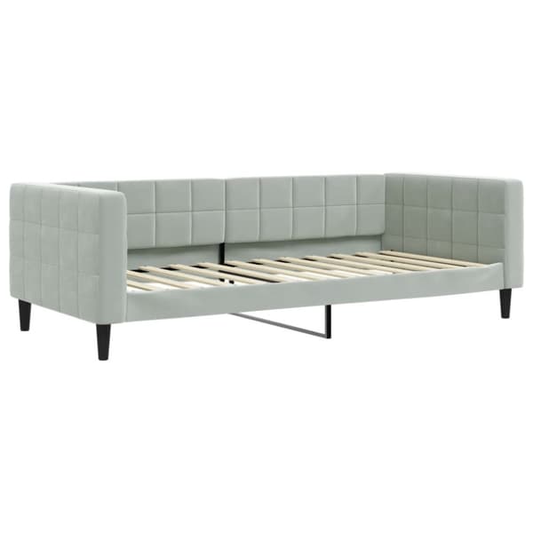 vidaXL Dagbädd ljusgrå 90x200 cm sammet