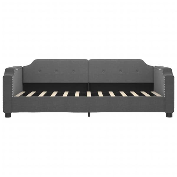 vidaXL daybed med udtræk 90x200 cm stof mørkegrå