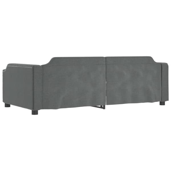 vidaXL daybed med udtræk 90x200 cm stof mørkegrå