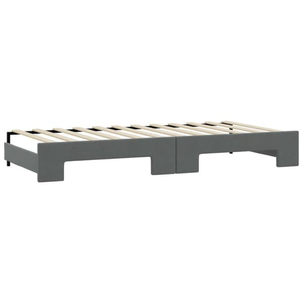 vidaXL daybed med udtræk 90x200 cm stof mørkegrå