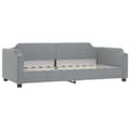 Miniatyrbillede 4 af 11: vidaXL daybed med udtræk og madras 100x200 cm stof lysegrå