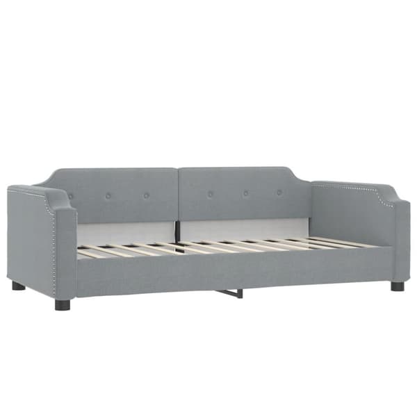 vidaXL Dagbädd utdragbar ljusgrå 100x200 cm tyg