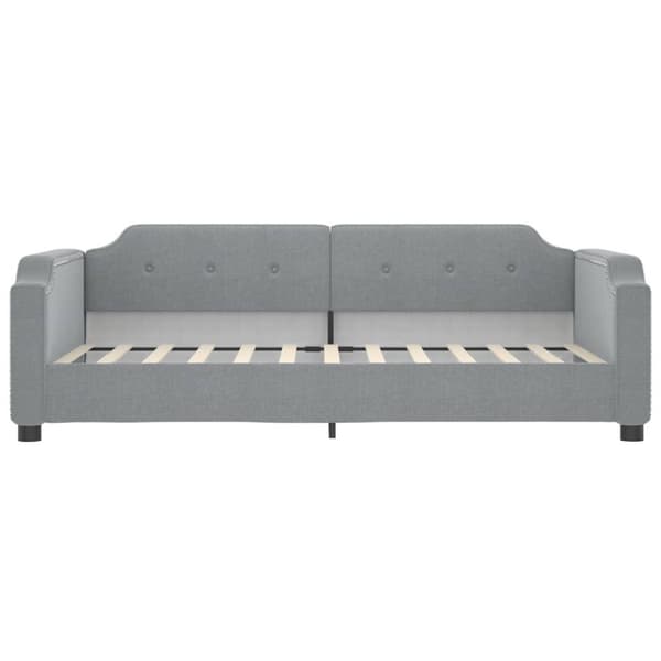 vidaXL Dagbädd utdragbar ljusgrå 100x200 cm tyg