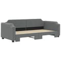 Miniatyrbillede 3 af 11: vidaXL daybed med udtræk 90x190 cm stof mørkegrå