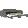 Miniatyrbillede 2 af 11: vidaXL daybed med udtræk 90x190 cm stof mørkegrå