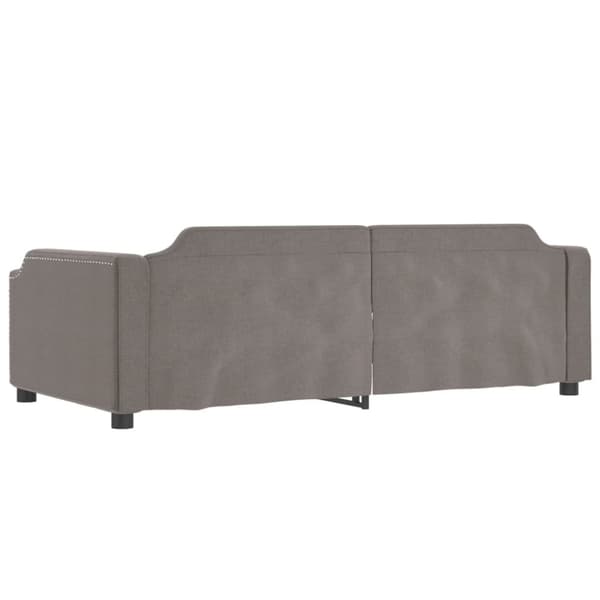 vidaXL Dagbädd utdragbar taupe 90x200 cm tyg