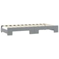Miniatyrbillede 6 af 11: vidaXL daybed med udtræk og madras 90x200 cm stof lysegrå