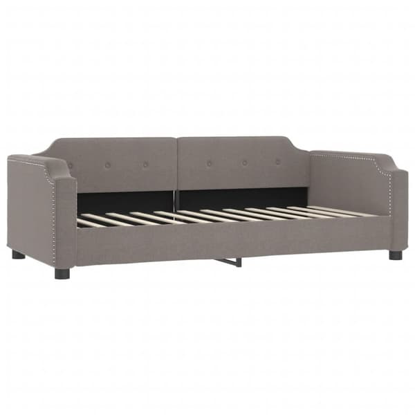 vidaXL Dagbädd med extrabädd och madrasser taupe 100x200 cm tyg