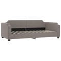 Miniatyrbillede 5 af 11: vidaXL daybed med udtræk og madras 100x200 cm stof gråbrun
