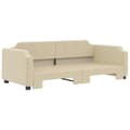 Miniatyrbillede 2 af 11: vidaXL daybed med udtræk 90x200 cm stof cremefarvet