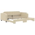 Miniatyrbillede 1 af 11: vidaXL daybed med udtræk 90x200 cm stof cremefarvet