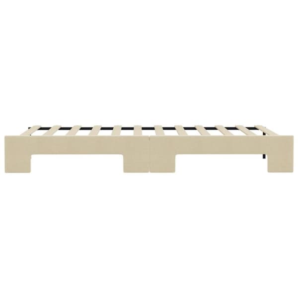 vidaXL Dagbädd utdragbar gräddvit 90x200 cm tyg