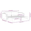 Miniatyrbillede 11 af 11: vidaXL daybed med udtræk 90x190 cm stof sort