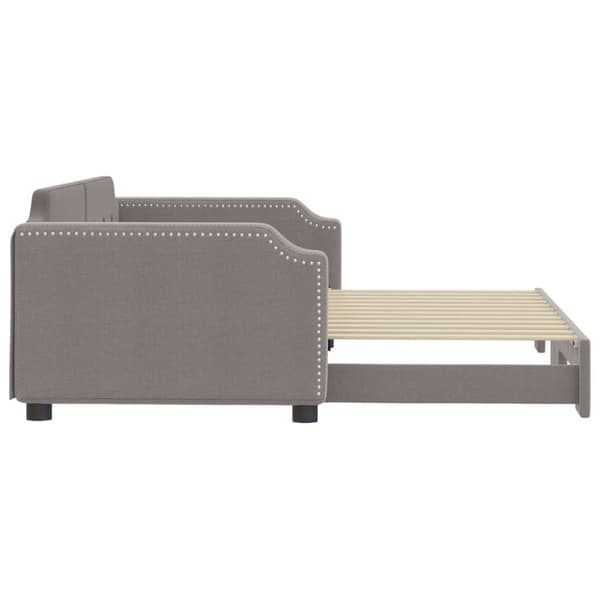 vidaXL Dagbädd utdragbar taupe 100x200 cm tyg