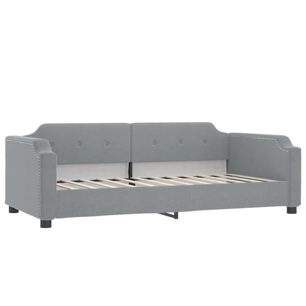 vidaXL Dagbädd utdragbar ljusgrå 90x200 cm tyg