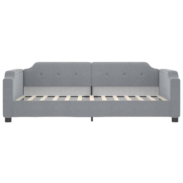 vidaXL Dagbädd utdragbar ljusgrå 90x200 cm tyg