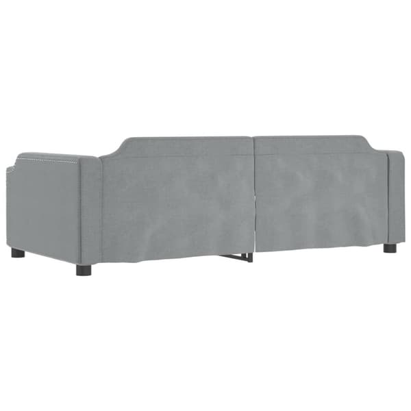 vidaXL Dagbädd utdragbar ljusgrå 90x200 cm tyg