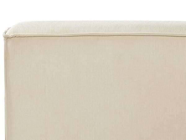 Parisänky beige 180 x 200 cm vakosamettiverhoilu sälepohja pehmustettu pääty retro perinteinen