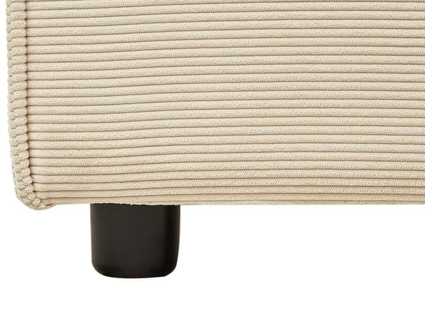 Parisänky beige 180 x 200 cm vakosamettiverhoilu sälepohja pehmustettu pääty retro perinteinen