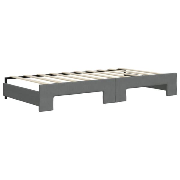 vidaXL daybed med udtræk og madras 90x190 cm stof mørkegrå