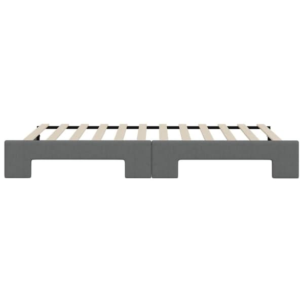 vidaXL daybed med udtræk 90x200 cm stof mørkegrå