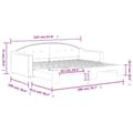 Miniatyrbillede 11 af 11: vidaXL daybed med udtræk 90x200 cm stof mørkegrå
