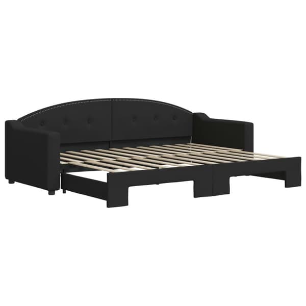 vidaXL daybed med udtræk 80x200 cm stof sort