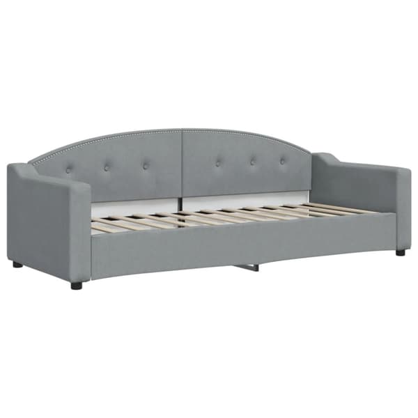 vidaXL daybed med udtræk 80x200 cm stof lysegrå