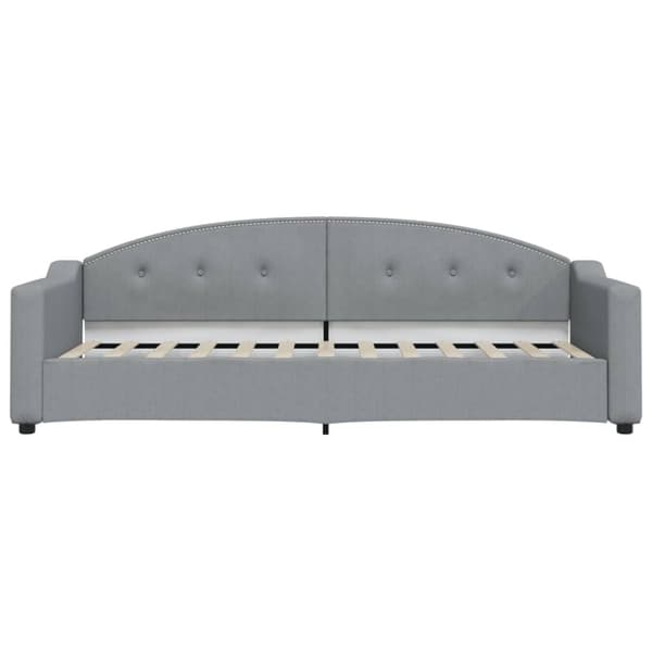 vidaXL daybed med udtræk 80x200 cm stof lysegrå