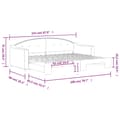 Miniatyrbillede 11 af 11: vidaXL daybed med udtræk 80x200 cm stof lysegrå