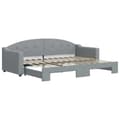 Miniatyrbillede 2 af 11: vidaXL daybed med udtræk 80x200 cm stof lysegrå