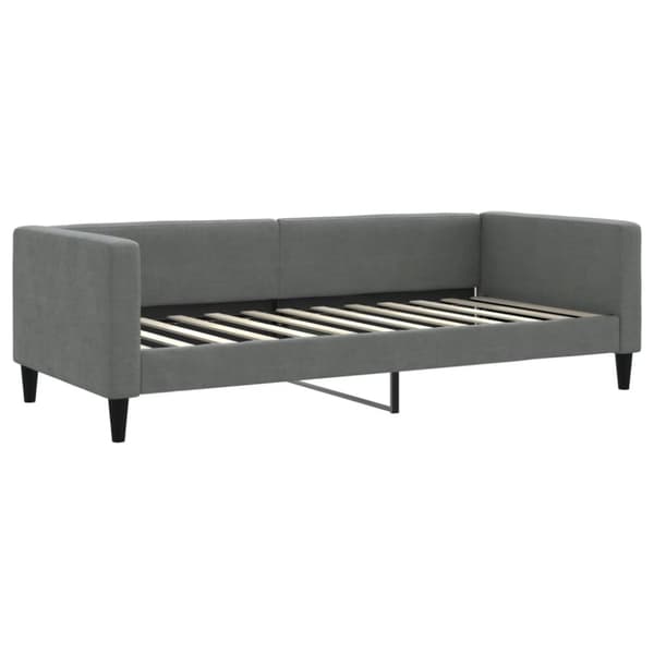vidaXL daybed med udtræk og skuffer 90x200 cm stof mørkegrå