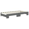 Miniatyrbillede 5 af 11: vidaXL daybed med udtræk og skuffer 90x200 cm stof mørkegrå