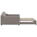 Miniatyrbillede 3 af 11: vidaXL daybed med udtræk 100x200 cm stof gråbrun