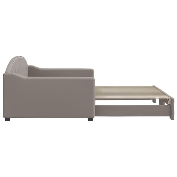 vidaXL daybed med udtræk 100x200 cm stof gråbrun