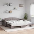 Miniatyrbillede 11 af 11: vidaXL daybed med udtræk 100x200 cm stof gråbrun
