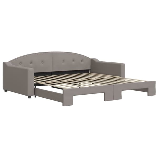 vidaXL daybed med udtræk 100x200 cm stof gråbrun