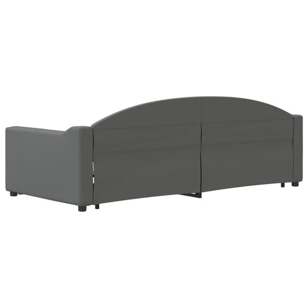 vidaXL daybed med udtræk og skuffer 90x200 cm stof mørkegrå