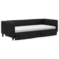 Miniatyrbillede 3 af 11: vidaXL daybed med udtræk og skuffer 90x190 cm stof sort