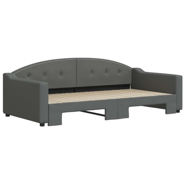 vidaXL daybed med udtræk 100x200 cm stof mørkegrå