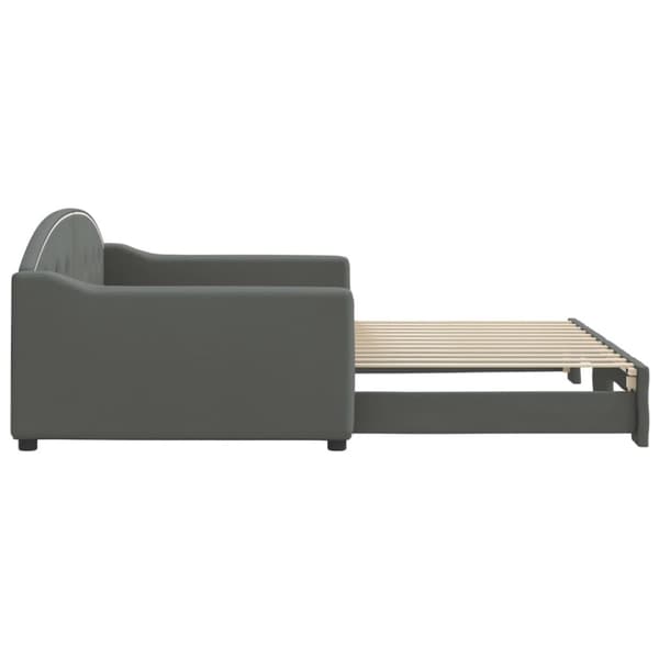 vidaXL daybed med udtræk 100x200 cm stof mørkegrå