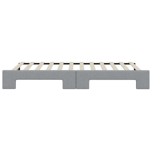 vidaXL daybed med udtræk 90x200 cm stof lysegrå