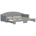 Miniatyrbillede 1 af 11: vidaXL daybed med udtræk 90x200 cm stof lysegrå