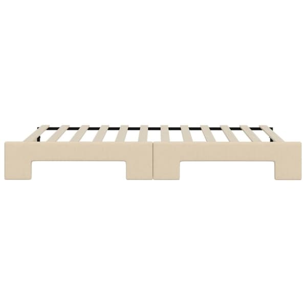 vidaXL daybed med udtræk 90x200 cm stof cremefarvet